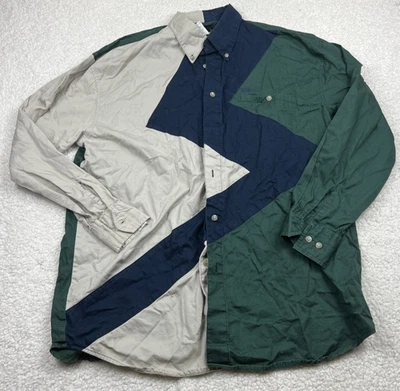 Camisa con botones Garth Brooks Mo Betta para hombre bloque de color L manga larga occidental Foto 1 de 4