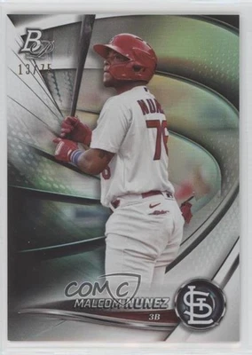2022 Bowman Platinum Top Prospects Platinum Bar /75 Malcom Nunez #TOP-58 - Image 1 of 2