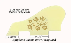 Golpeador Epiphone CASINO 2007 ES-295 crema/dorado floral con proyecto de hardware NUEVO - Imagen 1 de 5
