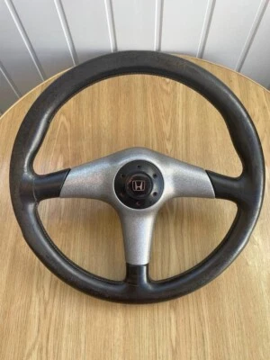 MOMO 皮革方向盘 360 毫米本田 Bmw 大众 1988 MUGEN JDM 罕见 意大利制造 — 第 1/4 张图片