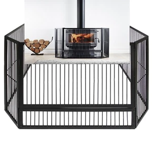 Scandia STEEL HEATER GUARD Wood Fireplace Fire Place Child Safety Barrier 127cm - Picture 1 of 3