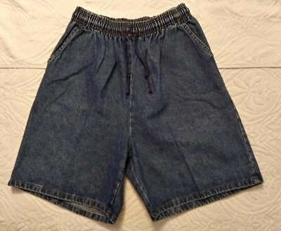 De colección. Pantalones cortos vaqueros años 80 talla 14 cintura elástica cordón bolsillos MAMÁ 13,5 pulgadas ascenso Foto 1 de 4