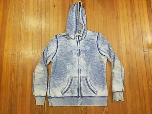 Kansas City Royals Majestic Faded Blue Zip Up Hooded Sweatshirt Women's Size L - Picture 1 of 3