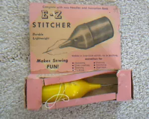 HERRAMIENTA DE COSTURA DE COSTURA E-Z DE PLÁSTICO DURO AMARILLO VINTAGE 1950 - PRODUCTOS WINSTON IOP - Imagen 1 de 4