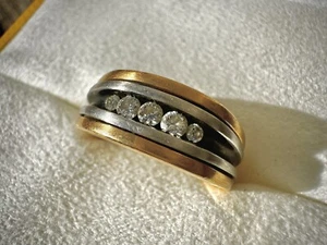 Bhindi mens diamond 18k wedding band sz 6.25 - Picture 1 of 7