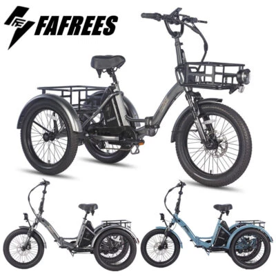 ✅Fafrees F20 Mate✅ 3-Rad Elektrofahrrad 20 Zoll Elektro Dreirad E-Bikes mit Korb - Bild 1 von 4