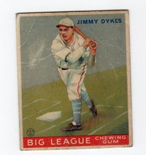 1933 V353 World Wide Gum  Baseball Card Jimmy Dykes Chicago White Sox