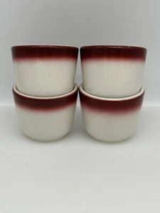 4- Vintage Caribe China Red Line Restaurant Ware CUSTARD CUP Puerto Rico USA - Picture 1 of 8