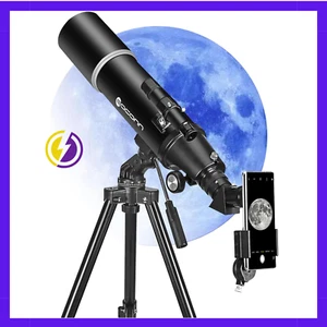 Telescopes for Adults Astronomy, 80Mm Aperture 600Mm Refractor Telescope for Beg - Picture 1 of 1