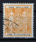 New Zealand AR14 used 1s3p orange postal-fiscal stamp ZAYIX 0324S0033