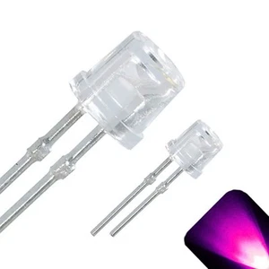 10 x LED 3mm Rosa Ultra Brillante Plana Superior Gran Ángulo LEDs Luz Lámpara RC Coche T1 - Imagen 1 de 3