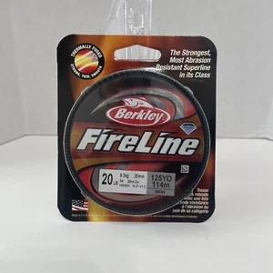 Berkley Fireline lenza da pesca termicamente fusa 125 iarde colore fumo 20 libbre test - Foto 1 di 6