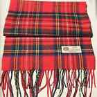 100%cashmere Winter Scarf Made In England Plaid Red/forest/blue/yellow Soft Warm