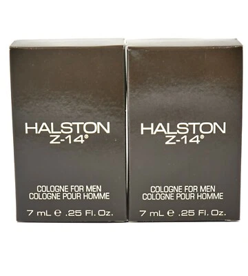 HALSTON Z-14 Por Halston Colonia Hombres 0.25 fl. oz/7 ml Mini Splash DE COLECCIÓN 2 BOTELLAS Foto 1 de 4