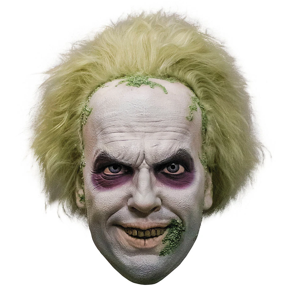 Beetlejuice Deluxe Beetlejuice Overhead Plastic Mask with Hair-One Size - Image 1 of 1