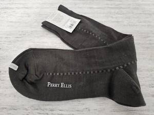 Perry Ellis Portfolio Cotton Dress Socks in Olive (Shoe Sizes 6.5-12) - Picture 1 of 7