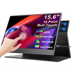 UPERFECT Portable Monitor 15.6" Touchscreen Monitor Full HD PC Monitor Screen - Picture 1 of 7
