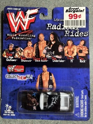 LOTE DE 2 1999 WWF RADICAL RIDES STONE COLD STEVE AUSTIN coches escala 1/64 WWE Foto 1 de 2