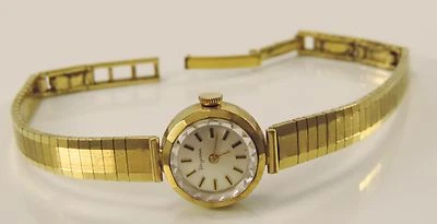 VINTAGE DUGENA DAMENUHR HANDAUFZUG VERGOLDET - Bild 1 von 4