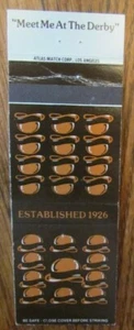 BROWN DERBY RESTAURANT MATCHCOVER: HOLLYWOOD & BEVERLY HILLS, CALIFORNIA -E18 - Picture 1 of 2