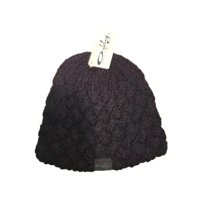 NUEVO GORRO OAKLEY Y2K LOGO O ELIPSE TALLA ÚNICA NEGRO TRENZADO PUNTO FINO SOMBRERO POLAR Foto 1 de 4