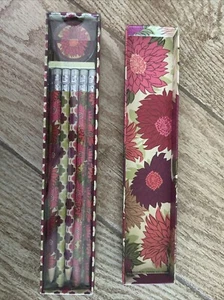 Vera Bradley Hello Dahlia Pencil Box Set with 10 Pencils No. 2 and a Sharpener - Picture 1 of 2