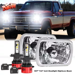 fit Ford Sterling LT9513 Truck Pair 7x6" Led Projector Headlights Hi/Lo DRL Beam - Picture 1 of 15