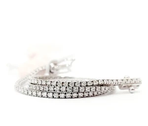 Tennis Armband Crieri (Poesie) aus Weißgold und Diamanten - 18kt ( 750 ) - - Bild 1 von 12
