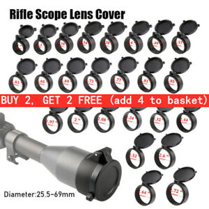 Rifle Scope Lens Cover Flip Up Cap Quick Spring Protection Objective Lens Lid*