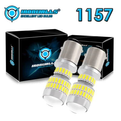 IRONWALLS 1157 6500K LED 车头灯灯泡即插即用超亮转向信号灯 — 第 1/4 张图片