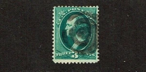 1879 U.S. CLASSIC 3c Green Washington Sc#184 Used Great Fancy Cancel** - Picture 1 of 1