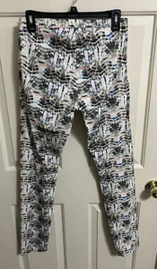 Theyskens' Theory Geometric Printed Cotton-Blend Twill Pants Size 6 - Picture 1 of 5