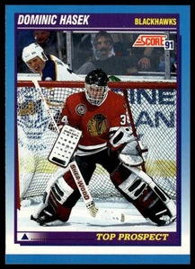 1991-92 Score Canadian English #346 Dominik Hasek - Picture 1 of 2