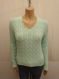 PRINCESS GOES HOLLYWOOD Pullover Gr. 38 Baumwollmischung Zopfmuster Türkis Grün - Bild 1 von 7