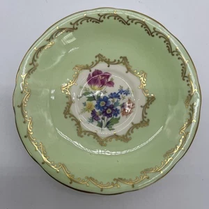 Aynsley Scrolls & Flowers Mint Green 7803/2 Vintage 5 1/2” Saucer Only - Picture 1 of 7