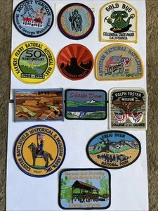 Vintage Lot of 12 Souvenir Historic Travel Jacket Embroidered Emblem Patches - Picture 1 of 7