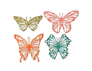Sizzix Thinlits Die Set 4 Pack Scribbly Butterflies by Tim Holtz Multicolor - Picture 1 of 6