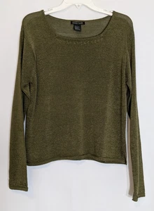 NOMADIC TRADERS Sage Green Short Sweater w Long Sleeves; Size L - Picture 1 of 4
