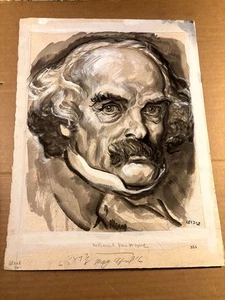 Rare Original Published Signed Illustration Art Oscar Cesare Nathaniel Hawthorne - Picture 1 of 7