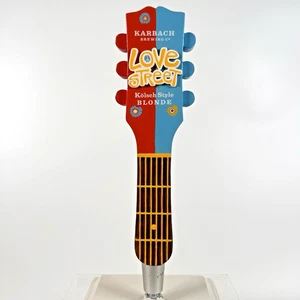 Karbach Brewing Co, LOVE STREET KOLSCH STYLE BLONDE Gitarre 9" Bier Zapfhahn Griff - Bild 1 von 11