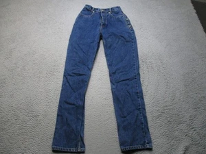 VINTAGE Lawman Western Jeans Womens 5/6 Blue Relaxed Fit Concho High Rise 90s - Picture 1 of 15