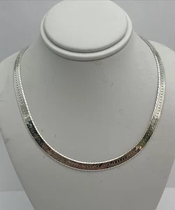 COLLAR CADENA ESPIGA PLANA 5MM PLATA ESTERLINA 925 ITALIA FAS - 20" - Imagen 1 de 5