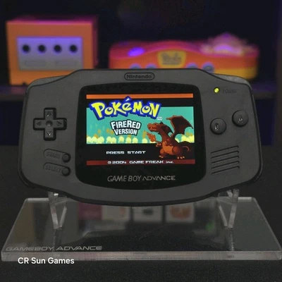 Black On Black Game Boy Advance GBA Console with iPS V5 Backlit LCD  - Image 1 of 4