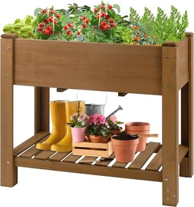Petscosset 33'' Raised Garden Bed Wooden Elevated Planter Box with Legs - Picture 1 of 7