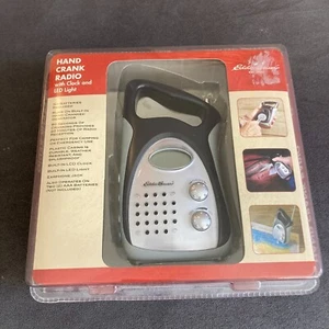 New Eddie Bauer Hand Crank Radio with Clock and LED Light - Picture 1 of 4