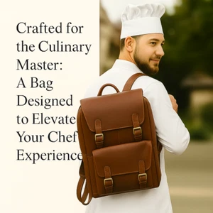 Premium Leather Chef Knife Backpack – Walnut - Picture 1 of 8