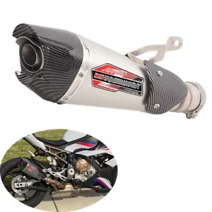 For BMW S1000RR 2019-2024 60mm Slip-on Muffler Tip Exhaust Pipe Reserve Catalyst - Bild 1 von 8