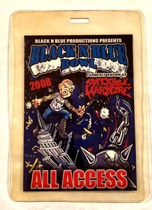 BLACK N BLUE BOWL 08 LAMINATED ALL ACCESS PASS 4/6/08 STUDIO B BROOKLYN NYC NYHC - Picture 1 of 2
