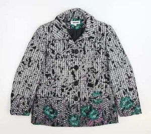 Gerard Womens Multicoloured Geometric Pea Coat Size 12 Button - Picture 1 of 12