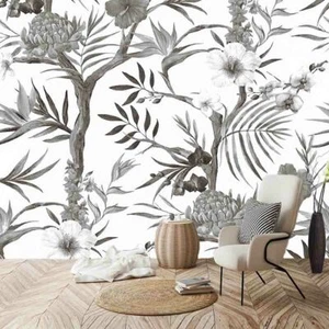 Grey Fruit Leaves 3D Full Wall Mural Photo Wallpaper Printing Home Kids Decor - Picture 1 of 9